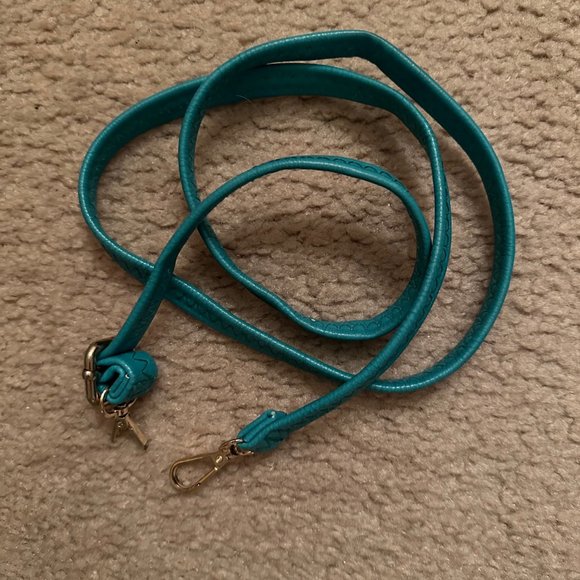 Teal handbag with fixed handle - Picture 6 of 6